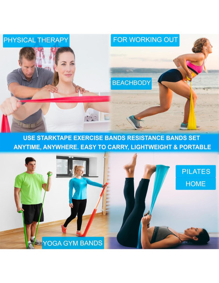 Juego de Bandas de Resistencia Starktape Sin Látex 3 Unidades