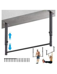 Barra de Dominadas Montada en Techo Kipika 226.8 kg Ajustable