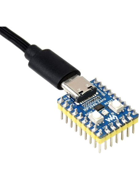 Placa Mini RP2040-Zero Waveshare con Encabezado Pre-soldado Placa Mini RP2040-Zero Waveshare con Encabezado Pre-soldado