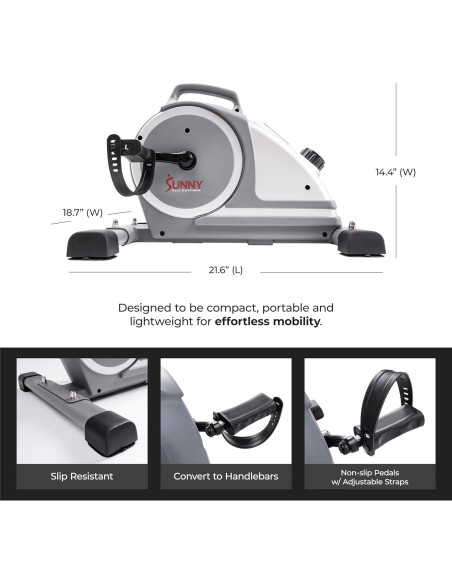 Bicicleta de Ejercicio Mini Sunny Health & Fitness Magnética