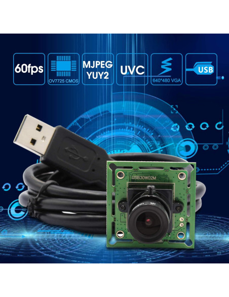 Módulo de Cámara USB ELP-USB30W02M 480P 60fps Lente 3.6mm