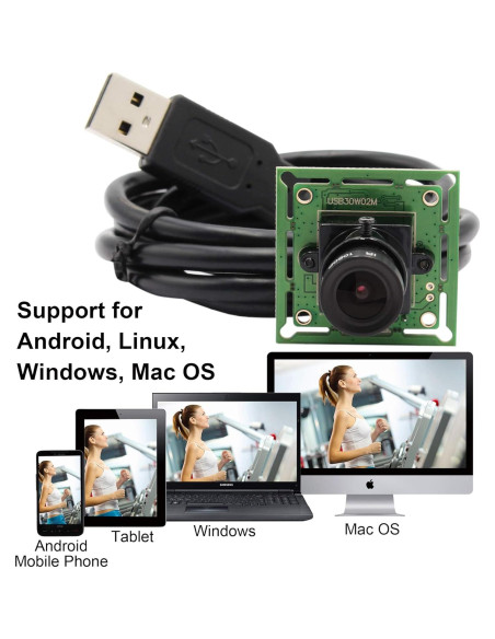 Módulo de Cámara USB ELP-USB30W02M 480P 60fps Lente 3.6mm