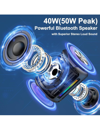Altavoz Inalámbrico Bluetooth PoP voz 40W Impermeable IPX7