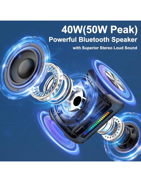 Altavoz Inalámbrico Bluetooth PoP voz 40W Impermeable IPX7