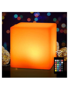 Cubo LED Dimmable Callyan 17.78cm RGB Impermeable con Control Remoto