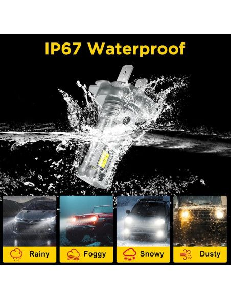 Bombilla H7 LED HTDMA 6500K 35000LM Antiniebla - Juego 2 Pzas