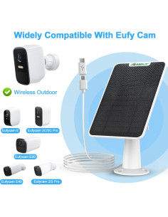Panel Solar Sabilor 4W para Cámaras Eufycam 2C/2C Pro 2