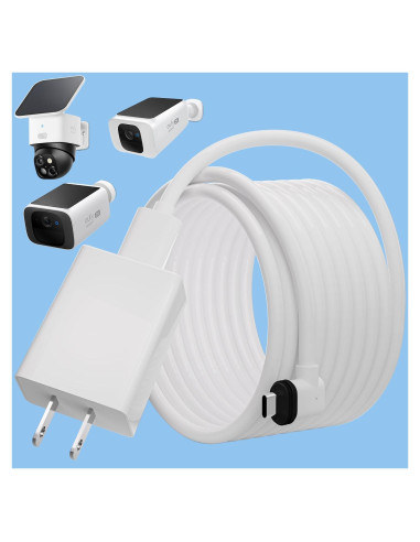 Cable de Alimentación de 7.5m Uogw para eufy SoloCam S220/S340