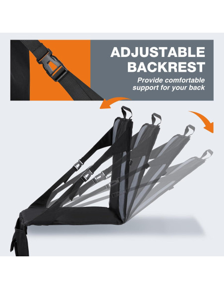 Cojín de Asiento Plegable REDCAMP con Respaldo Alto 43 cm