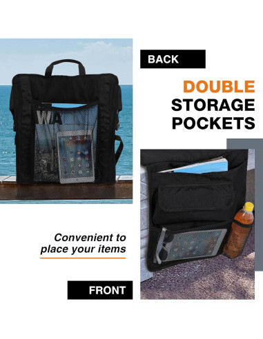 Cojín de Asiento Plegable REDCAMP con Respaldo Alto 43 cm