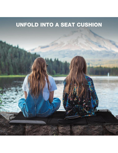 Cojín de Asiento Plegable REDCAMP con Respaldo Alto 43 cm