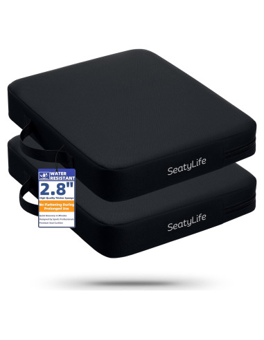 Cojines de Asiento SeatyLife para Estadios - 2-Pack Negro