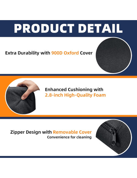 Cojines de Asiento SeatyLife para Estadios - 2-Pack Negro