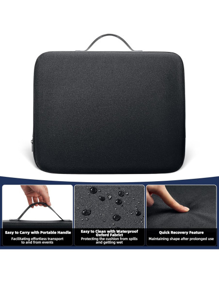 Cojines de Asiento SeatyLife para Estadios - 2-Pack Negro