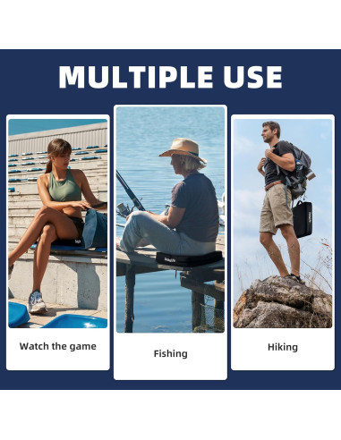 Cojines de Asiento SeatyLife para Estadios - 2-Pack Negro