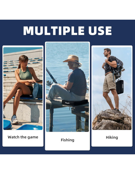 Cojines de Asiento SeatyLife para Estadios - 2-Pack Negro