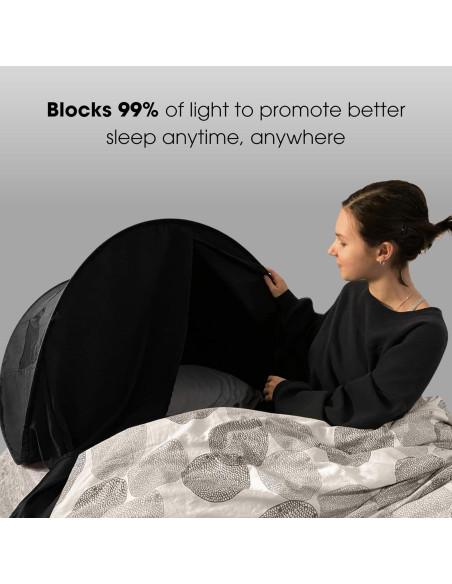 Carpa de Cama Oscurecimiento zDen-1 Negra para Sueño Privado