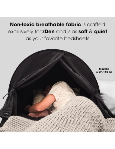 Carpa de Cama Oscurecimiento zDen-1 Negra para Sueño Privado