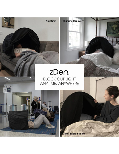 Carpa de Cama Oscurecimiento zDen-1 Negra para Sueño Privado
