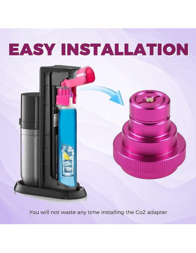 Adaptador Rápido de CO2 Morado para Soda Stream DUO/Terra/Art