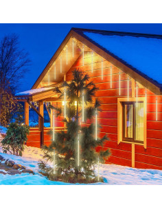 Luces de Lluvia de Meteoros PEMOTech 11.7m 540 LED Blanco Cálido 2