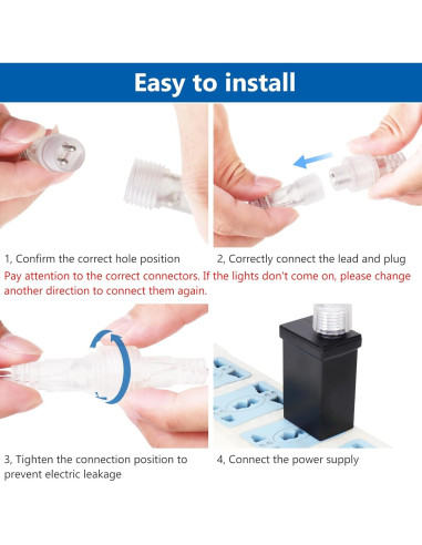 Luces de Lluvia de Meteoros PEMOTech 11.7m 540 LED Blanco Cálido