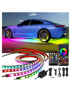 Luces LED Underglow Glowlendra YLCUL001 RGBIC 4 Pcs