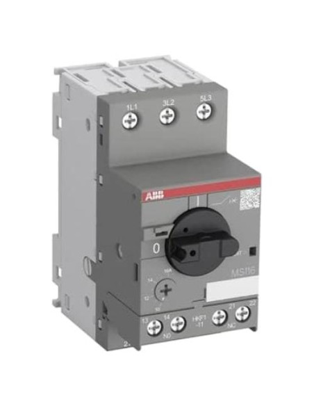 Arrancador de Motor Manual ABB MS116-6.3, 3F, 4-6.3A