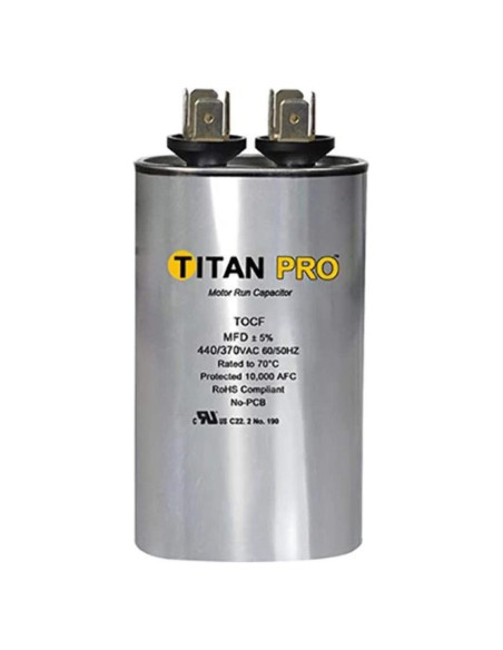 Condensador Motor Ovalado 5 MFD 370V Aluminio C1554016