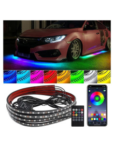 Kit de Luces LED Underglow TOKANI 4 Piezas RGB Impermeable