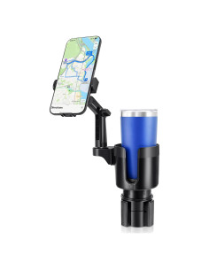 Soporte para teléfono móvil ANONEMOTO 2 en 1 con portavasos