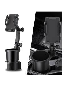 Soporte para Teléfono en Portavasos Sodcay 2-en-1 Rotativo