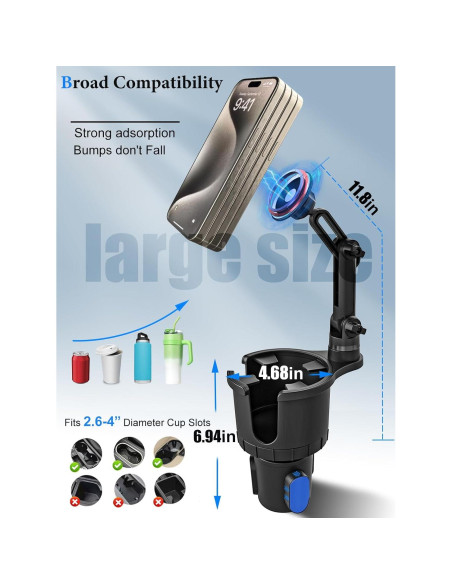 Soporte Magnético para Taza y Teléfono Kolasels Magsafe 4-en-1