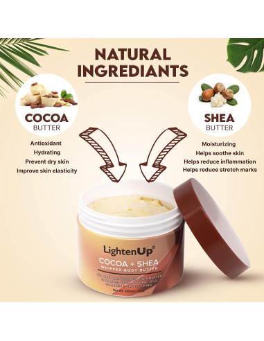 Manteca de Cacao Batida LightenUp 300 ml - Hidratante Natural