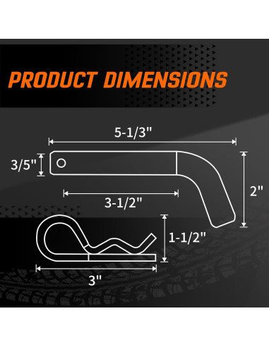 Soporte de bola de remolque METOWARE 2" (5.08 cm) 6000 lbs