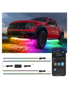 Luces LED de Subrayado Govee H61840A1, 4 Pcs RGBIC para Autos