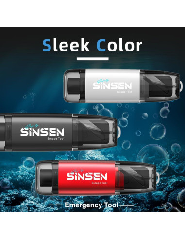 Herramienta de Escape SINSEN - Cortador de Cinturón y Rompedor de Cristales