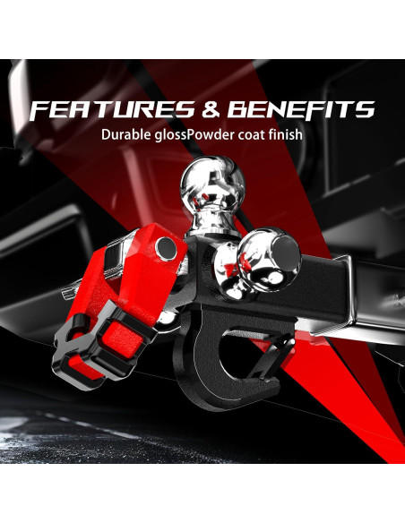 Soporte de Enganche Tri Ball XPE 2" con Grillete 10,000 LBS