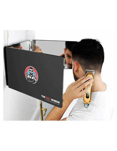 Espejo Trifolio LIPFISBARBERSHOP 30.48x20.32cm para Cortes