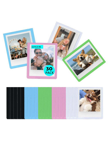 30 Marcos Magnéticos Coloridos WOGOZAN para Fotos Polaroid