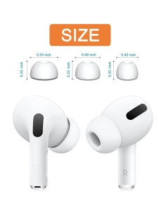 3 Pares Puntas Silicona Reemplazo AirPods Pro 1ra y 2da Gen 2