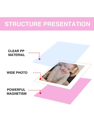 30 Marcos Magnéticos Coloridos WOGOZAN para Fotos Polaroid