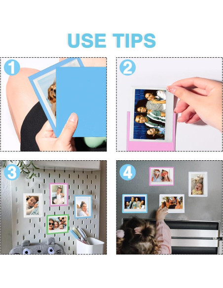 30 Marcos Magnéticos Coloridos WOGOZAN para Fotos Polaroid