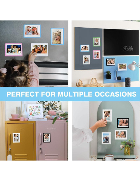 30 Marcos Magnéticos Coloridos WOGOZAN para Fotos Polaroid