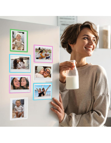 30 Marcos Magnéticos Coloridos WOGOZAN para Fotos Polaroid