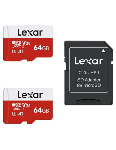 Lexar 64GB Tarjeta Micro SDXC UHS-I x2 con Adaptador