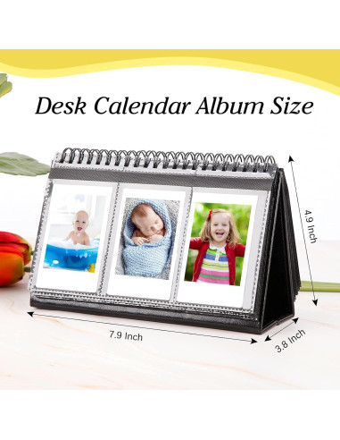 Álbum de Fotos de Escritorio Ruibytree 96 Bolsillos Negro