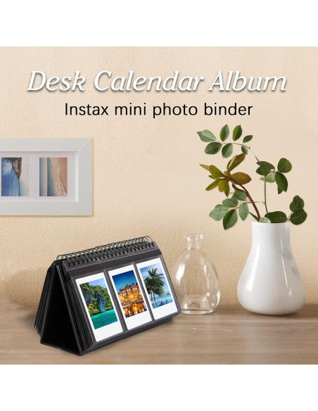 Álbum de Fotos de Escritorio Ruibytree 96 Bolsillos Negro