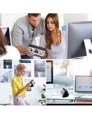 Álbum de Fotos de Escritorio Ruibytree 96 Bolsillos Negro