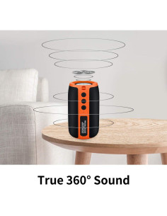 Altavoz Bluetooth MusiBaby M68 Naranja Impermeable 24H 2